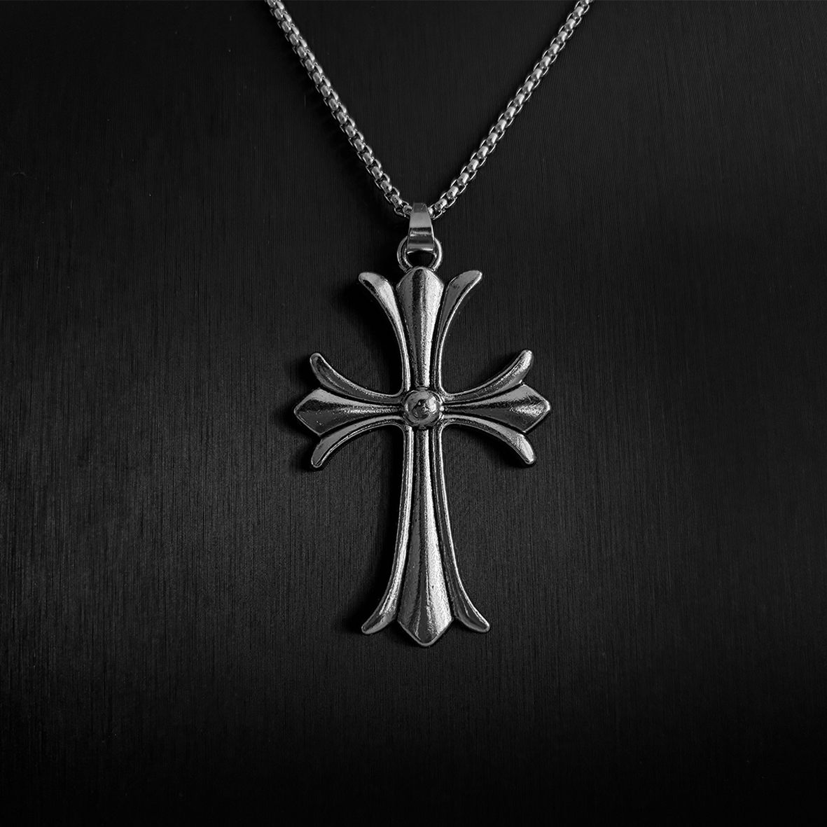 Three Petal Cross Necklace