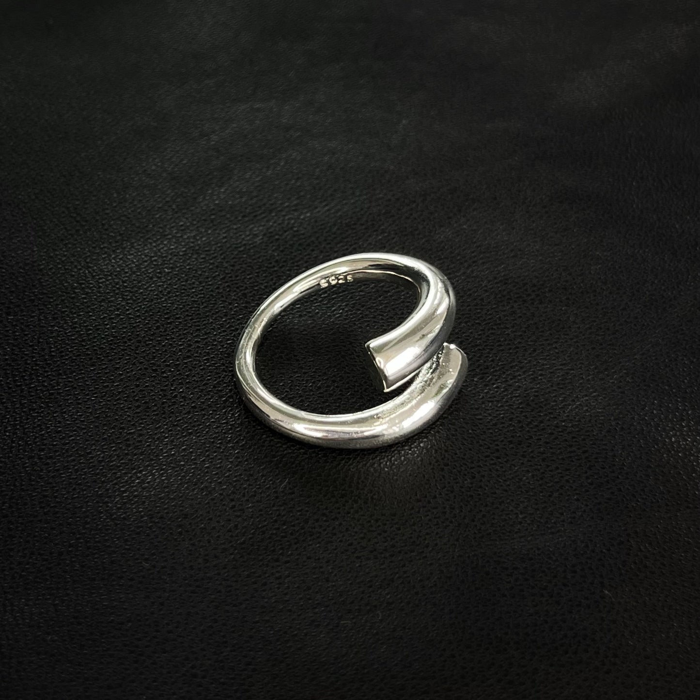 Intertwined Echoes Unisex Silver Ring