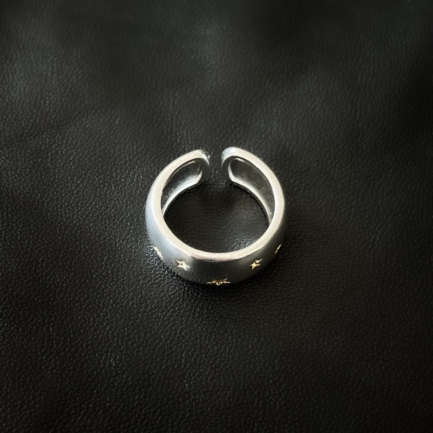 Starlit Embrace Silver Ring