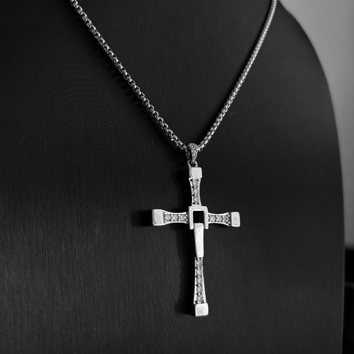Silver Radiance Cross Necklace
