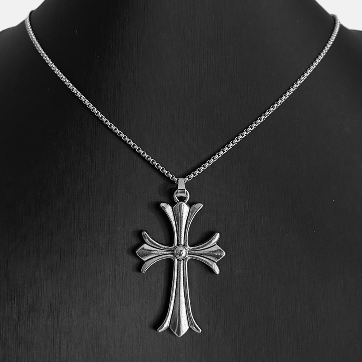 Three Petal Cross Necklace