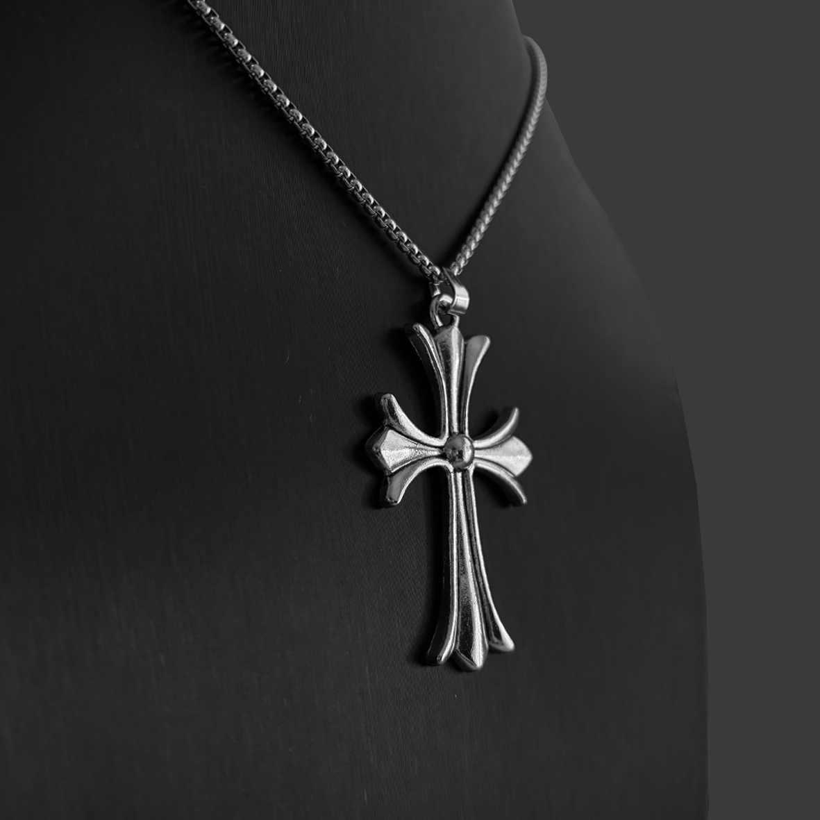 Three Petal Cross Necklace