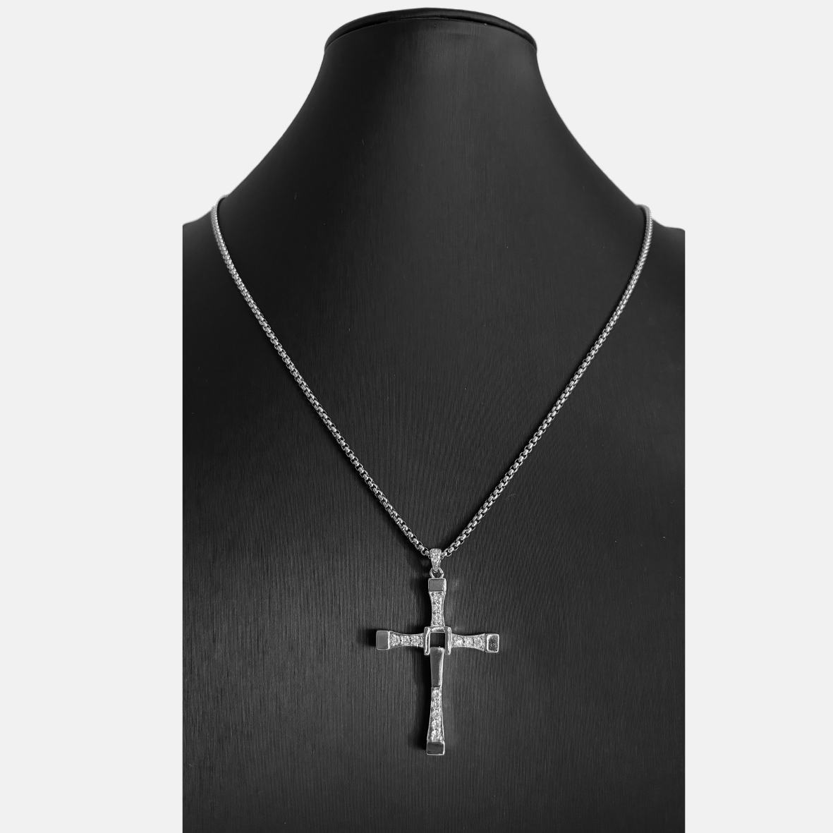 Silver Radiance Cross Necklace