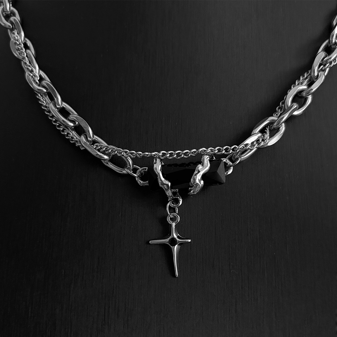 Obsidian Amulet Necklace