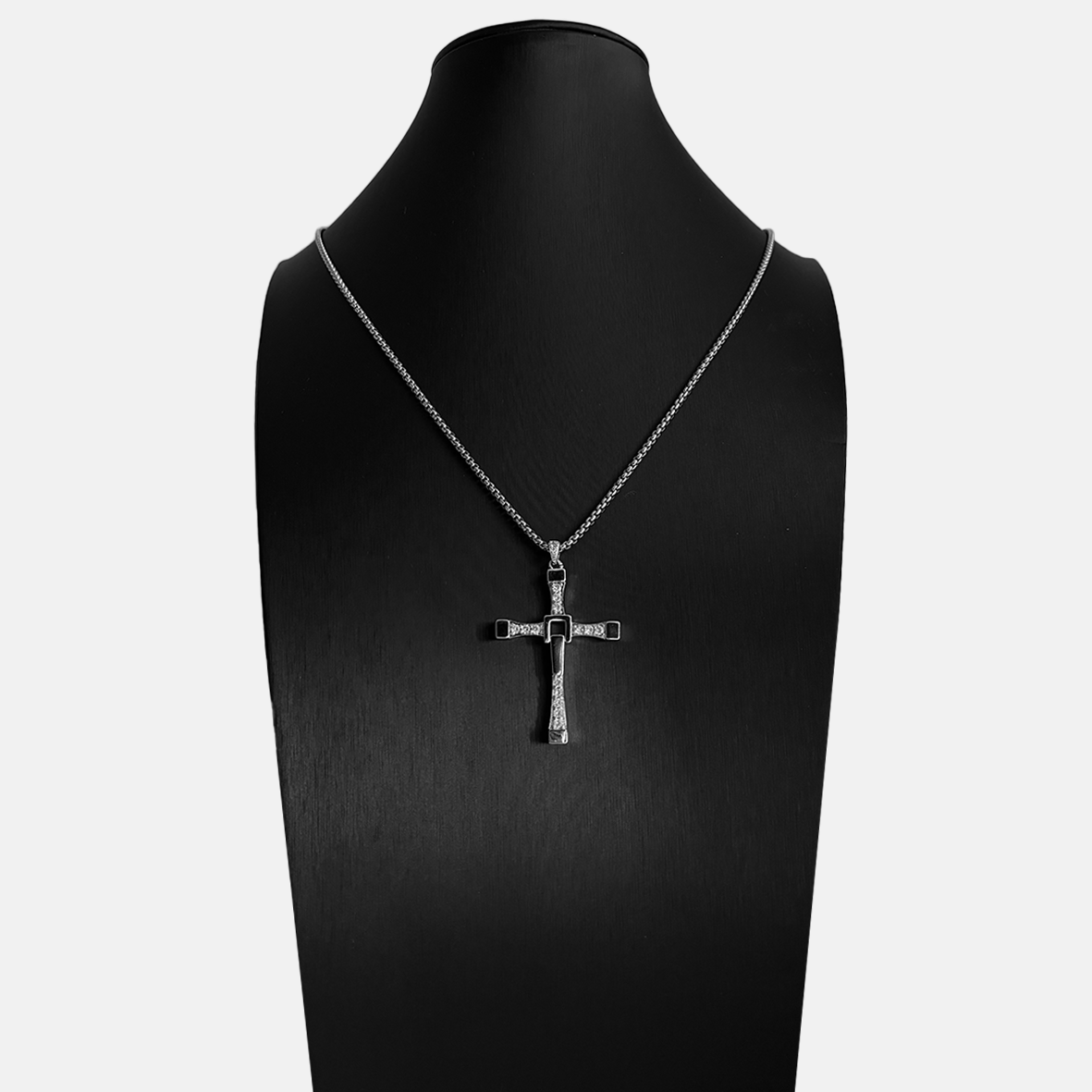 Silver Radiance Cross Necklace