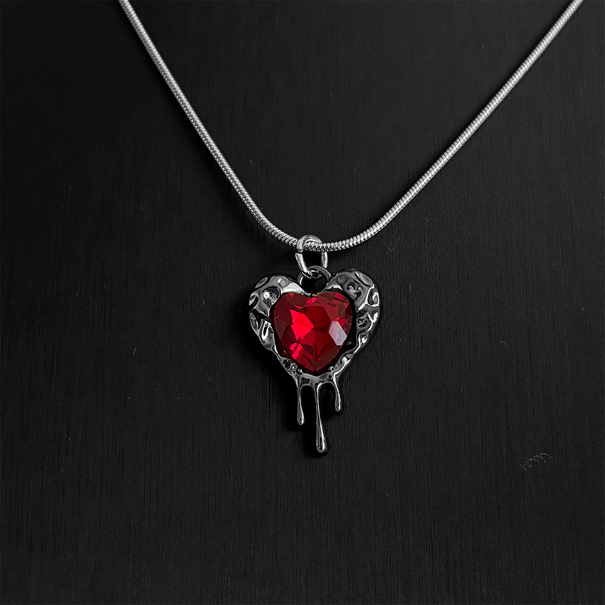 Ruby Heart Necklace