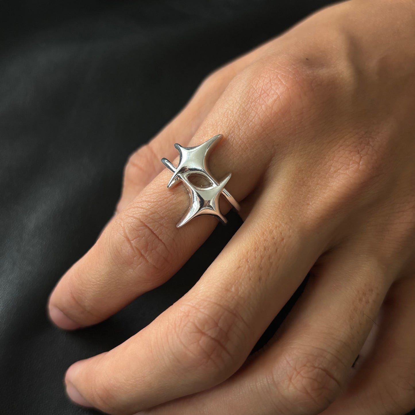 Luminous Orbit Unisex Silver Ring