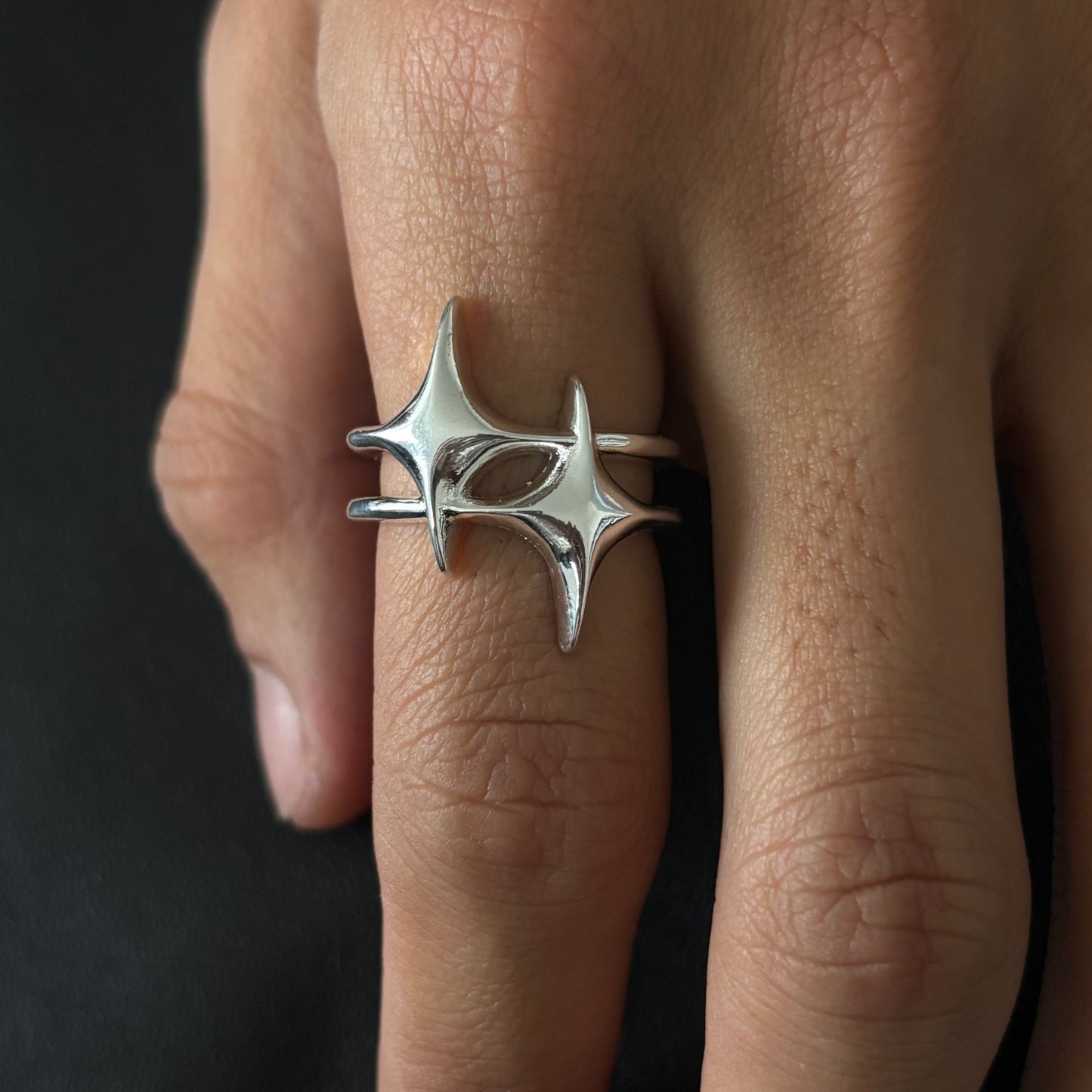 Luminous Orbit Unisex Silver Ring