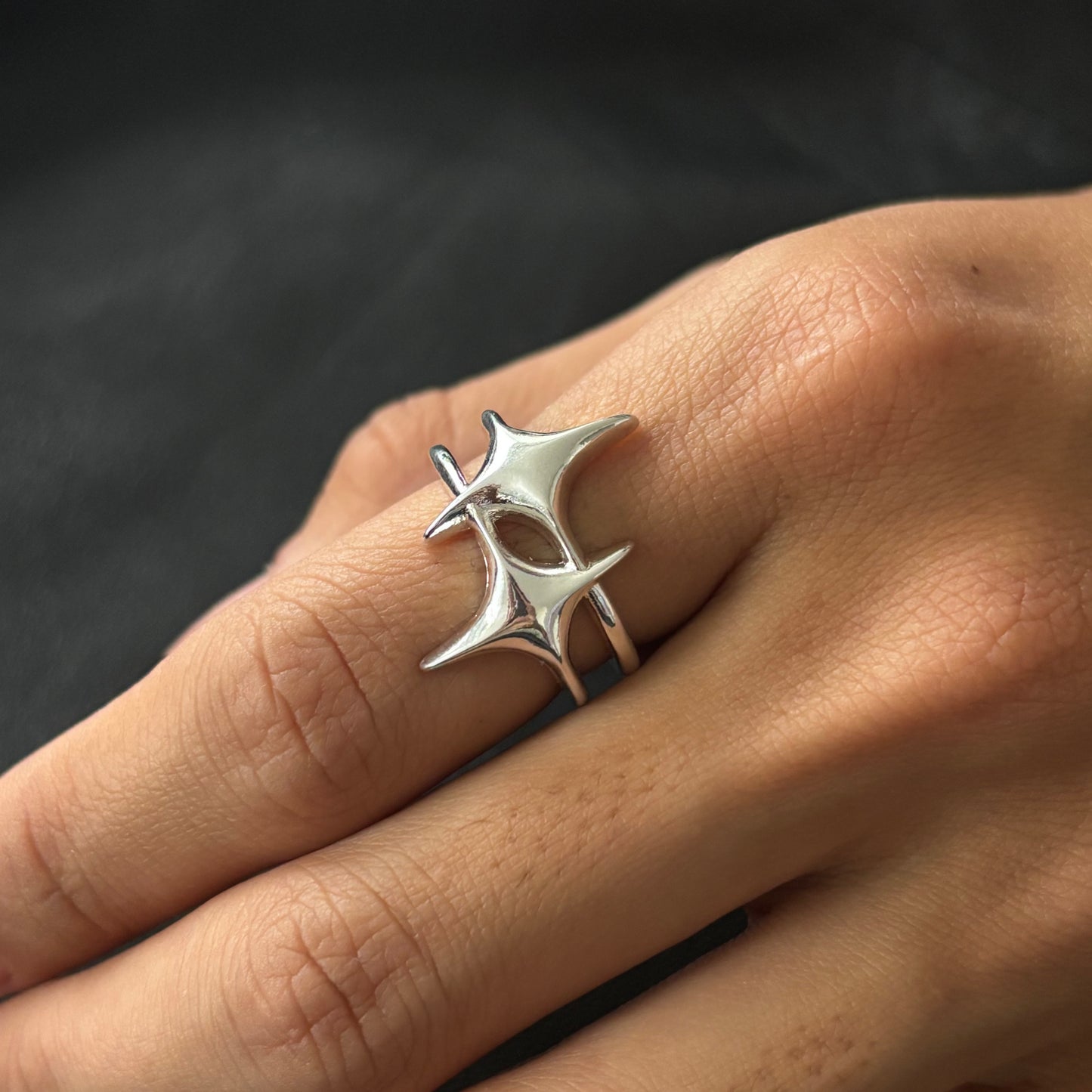 Luminous Orbit Unisex Silver Ring