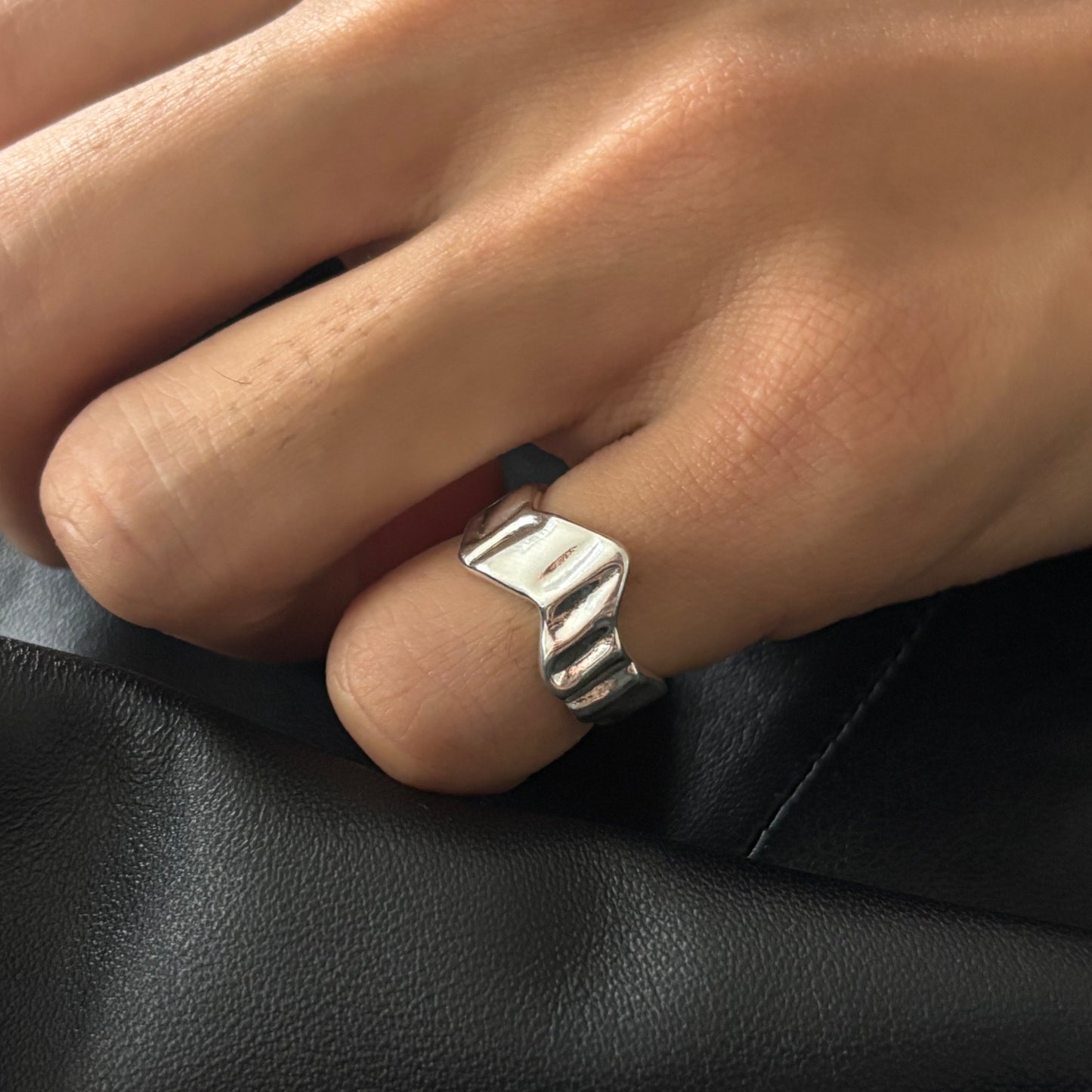 Modern Symmetry Band Ring