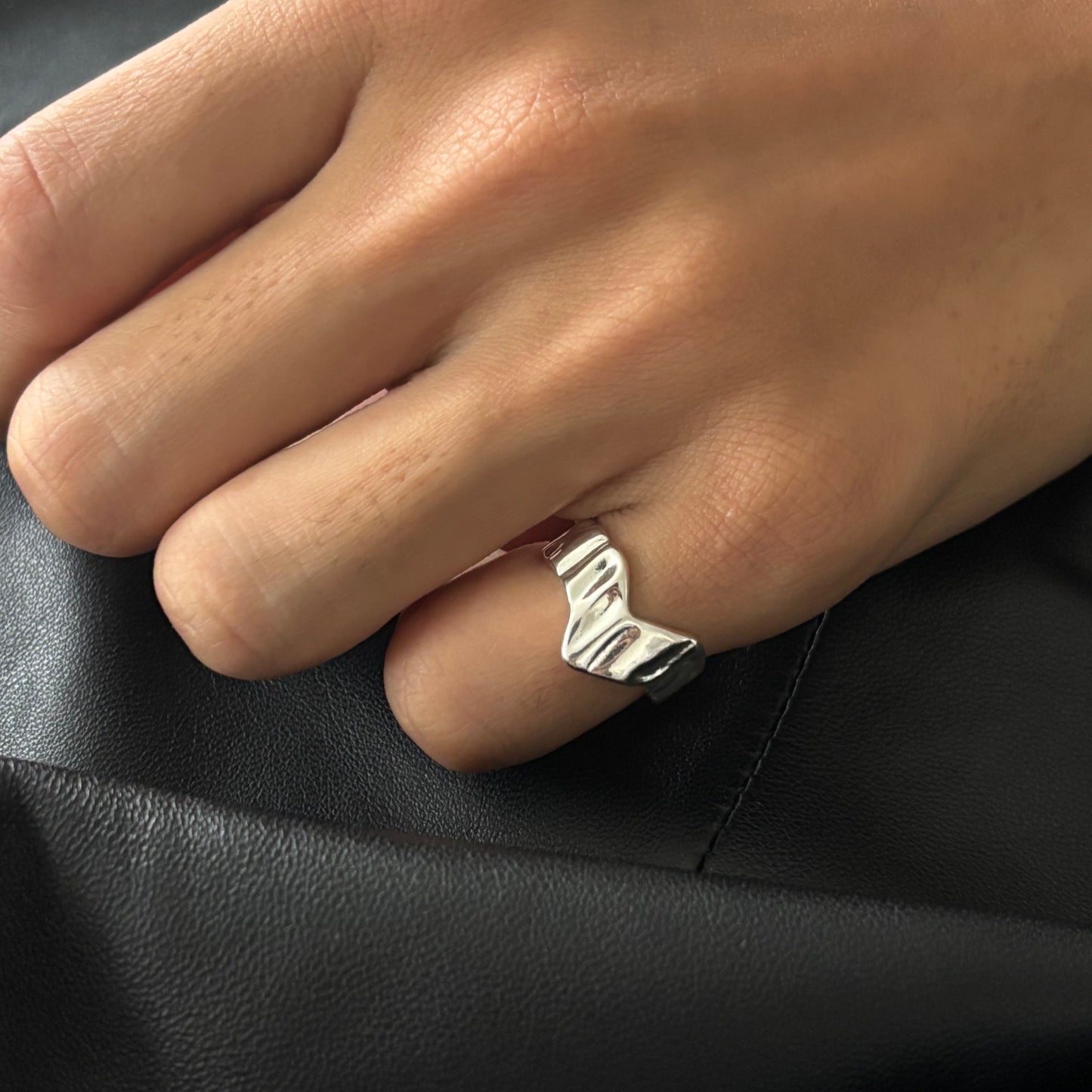 Modern Symmetry Band Ring