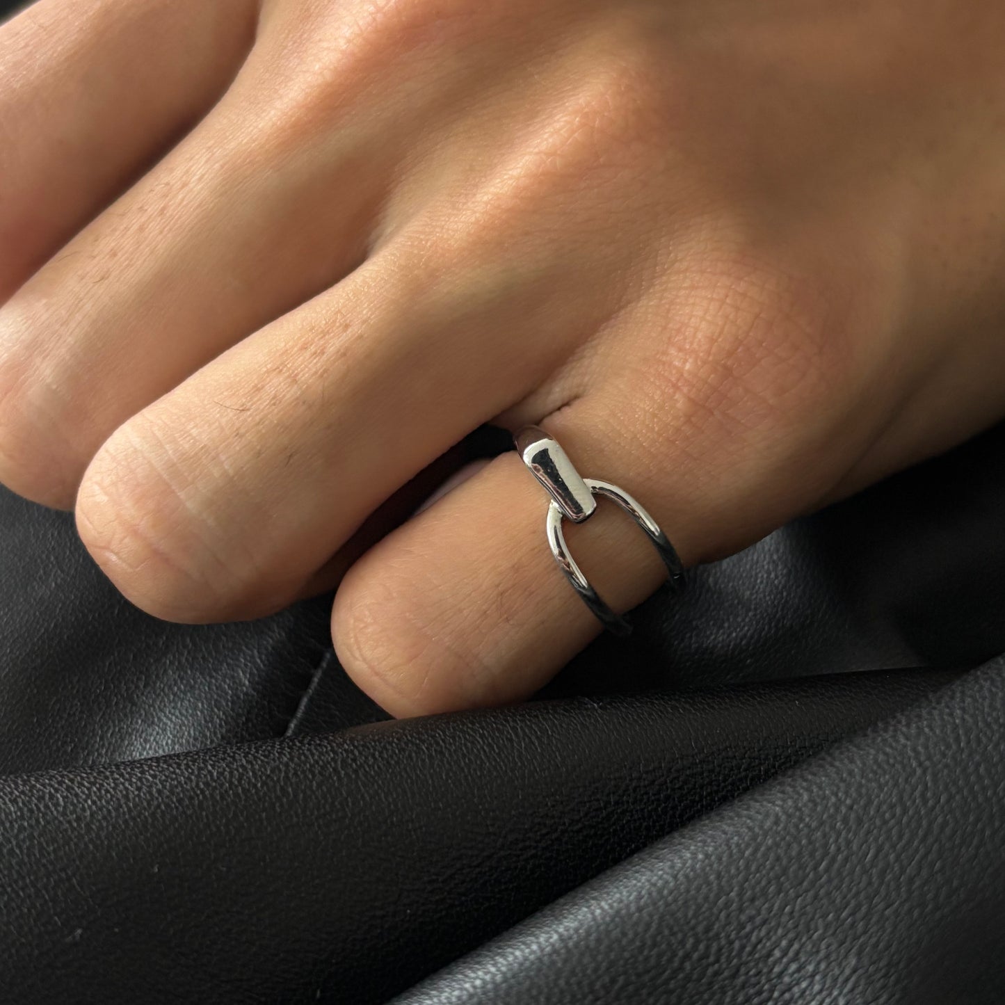 Asymmetry Unisex Silver Ring