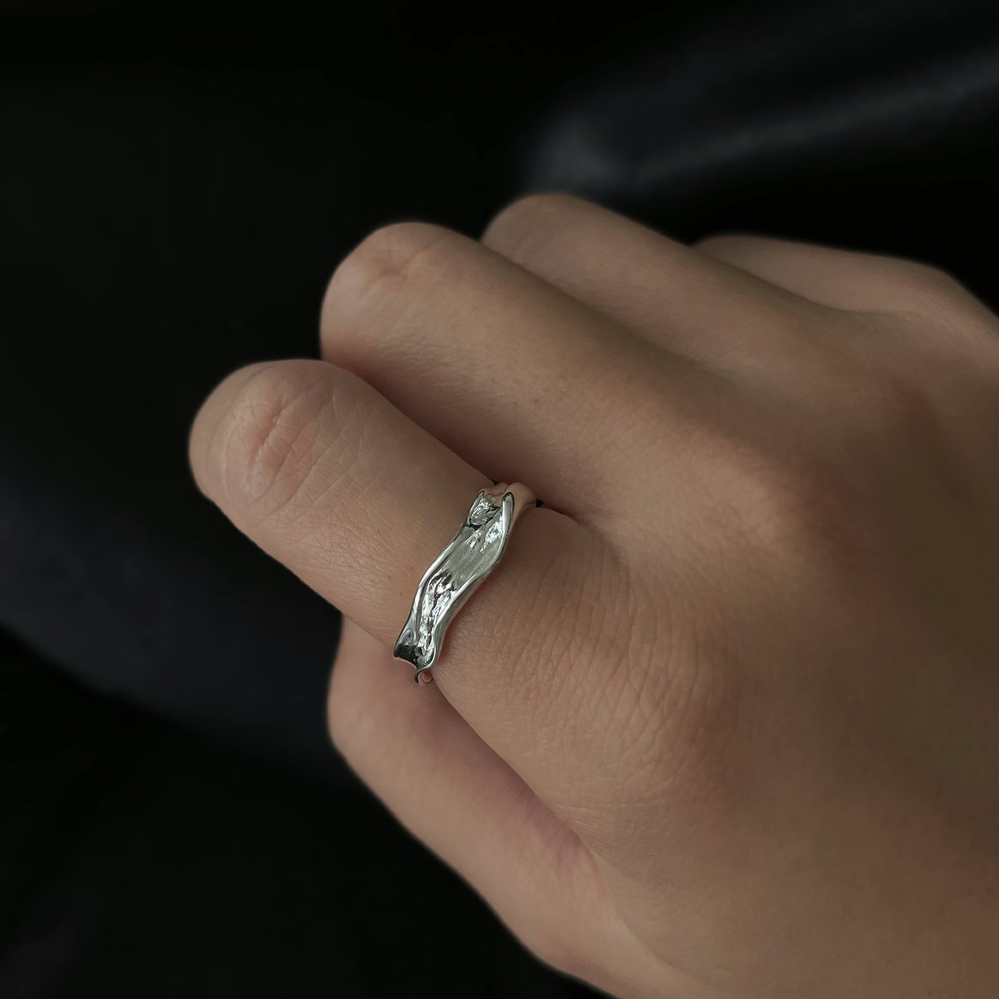Moonlit Simplicity Silver Ring