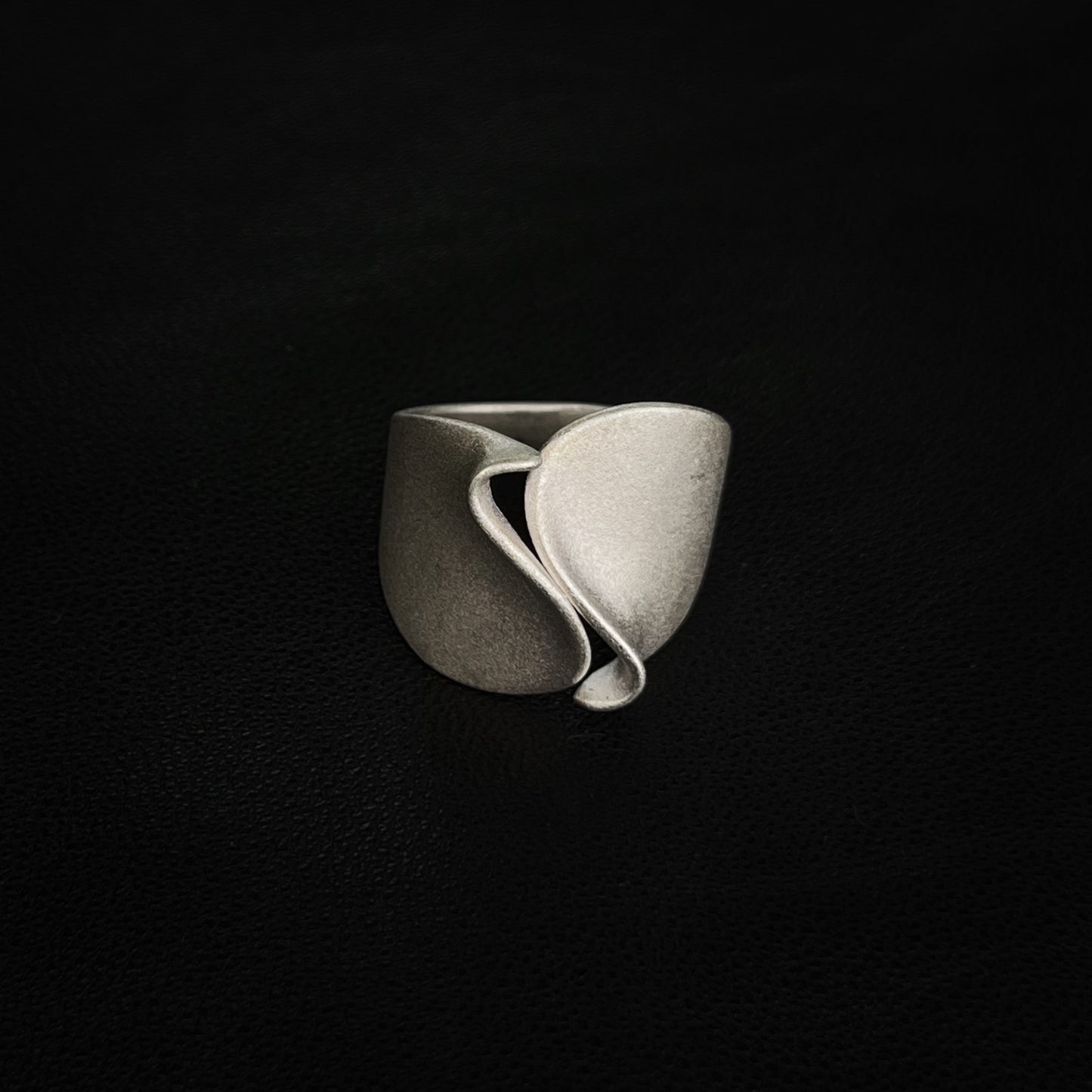 Waves of Silence Silver Ring