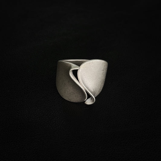 Waves of Silence Silver Ring