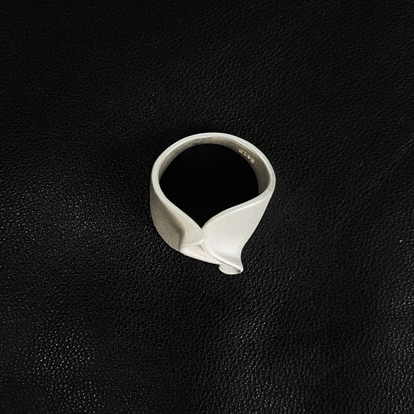 Waves of Silence Silver Ring