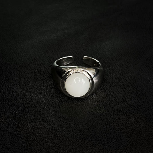 Whispering Stone Unisex Silver Ring