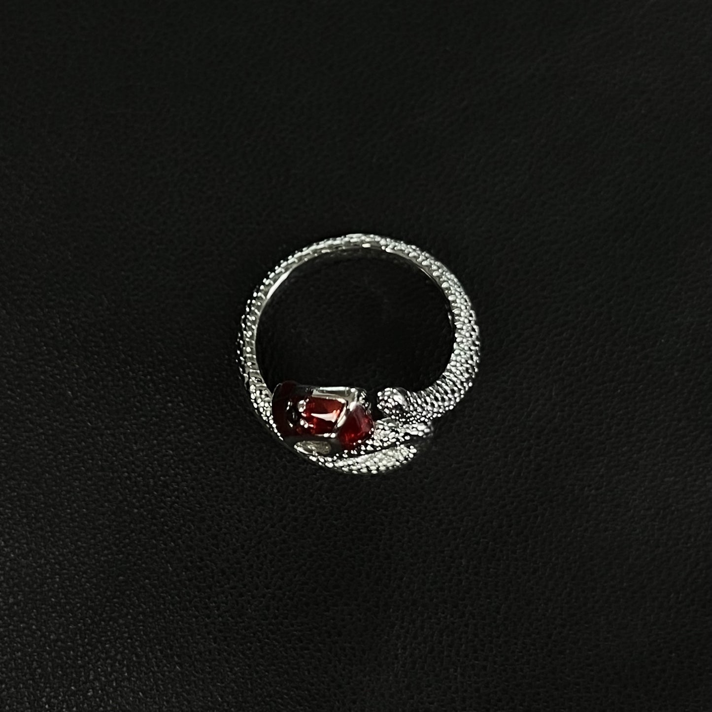 Crowned Serpent Gem Ring
