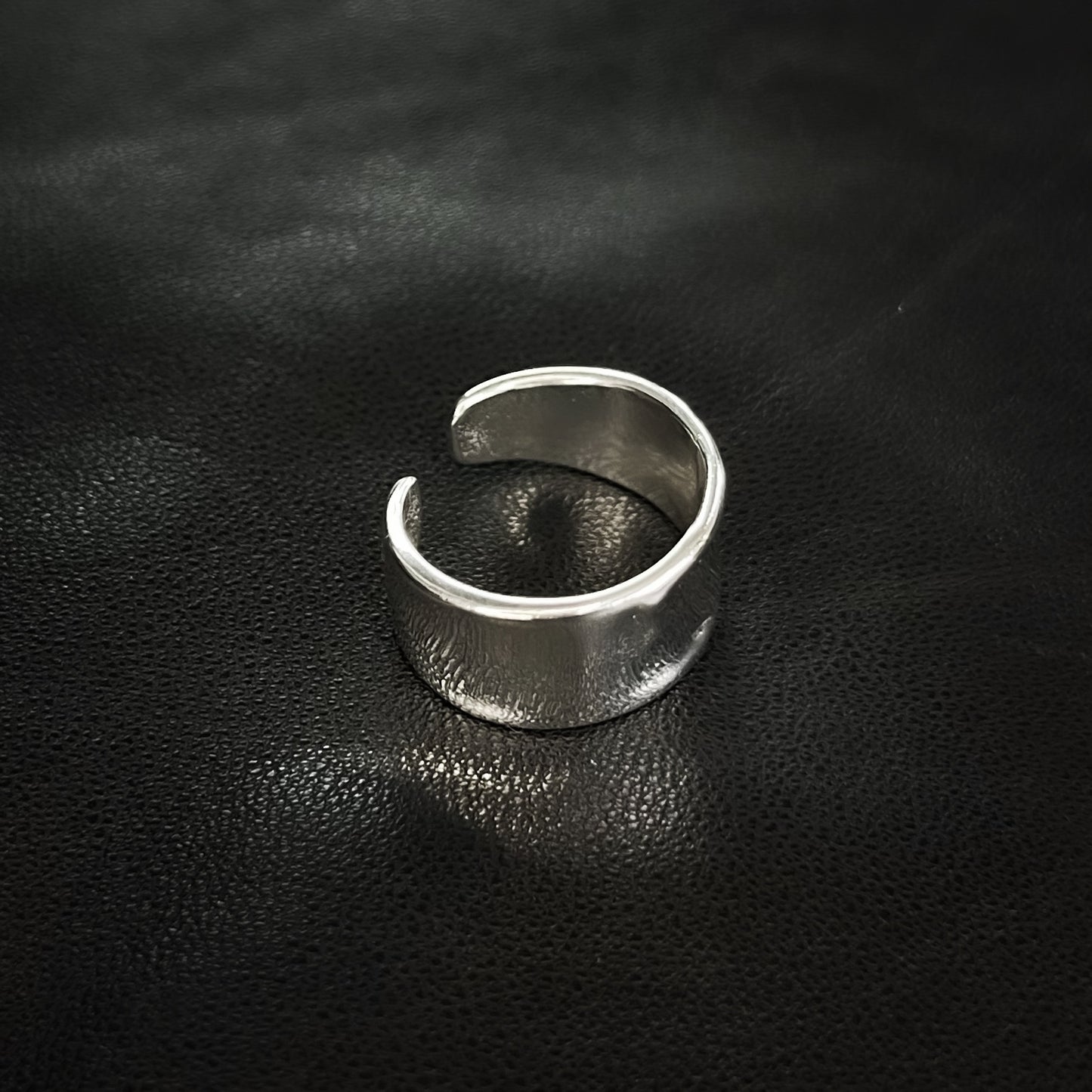 Minimal Style Bold Silver Ring