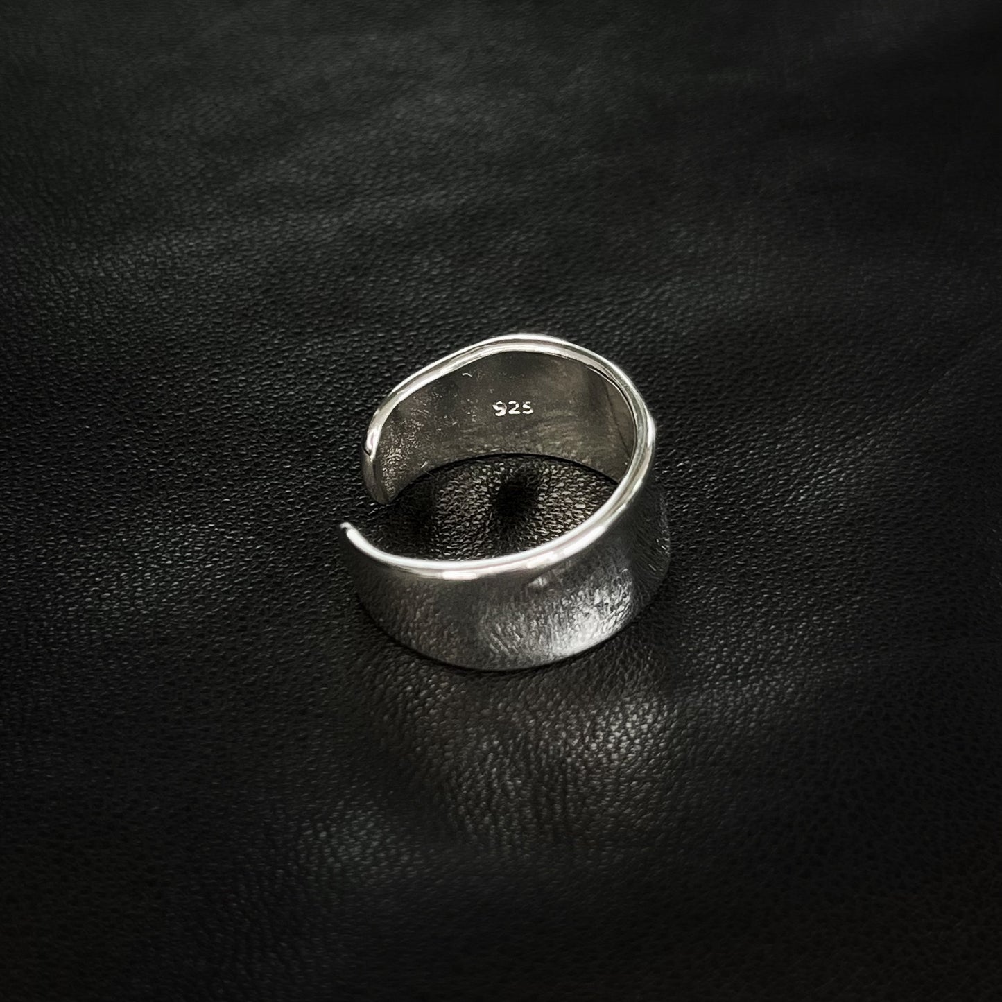 Minimal Style Bold Silver Ring