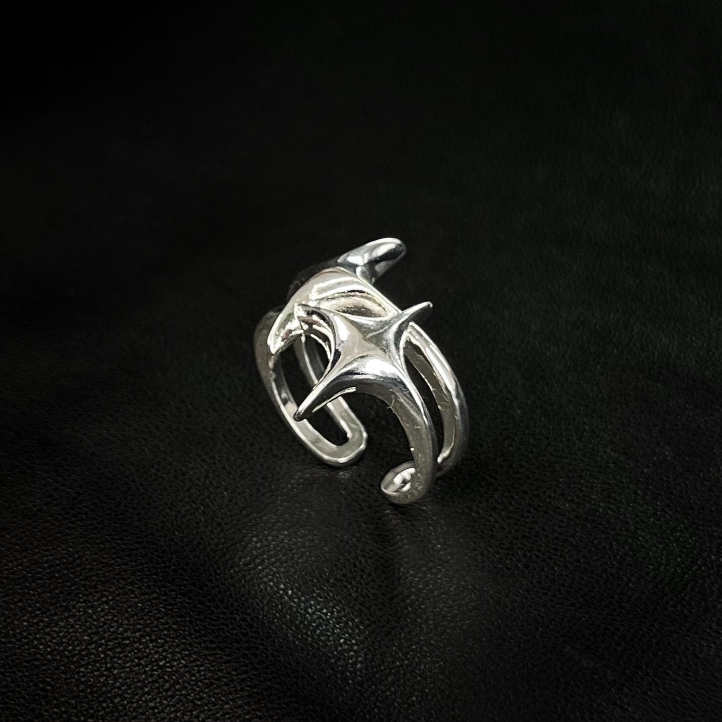 Luminous Orbit Unisex Silver Ring