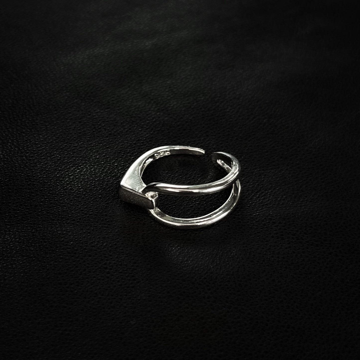 Asymmetry Unisex Silver Ring