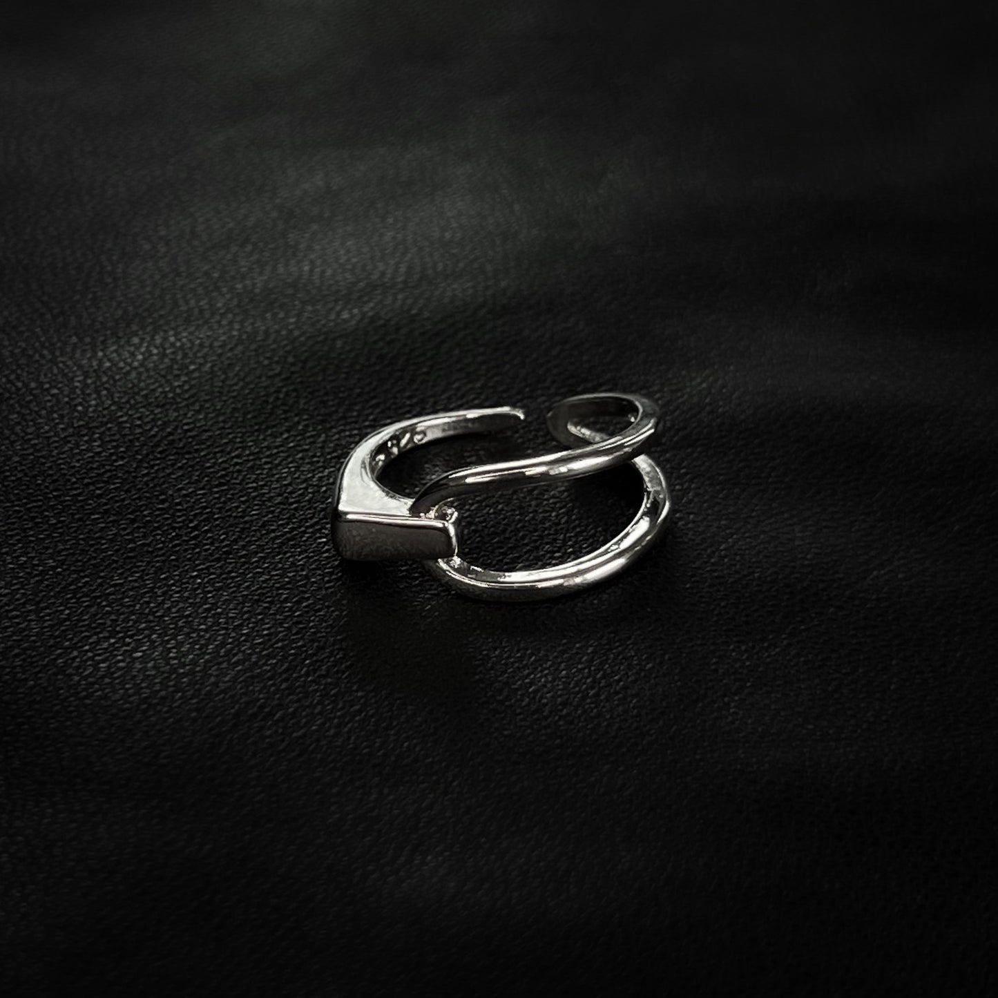 Asymmetry Unisex Silver Ring