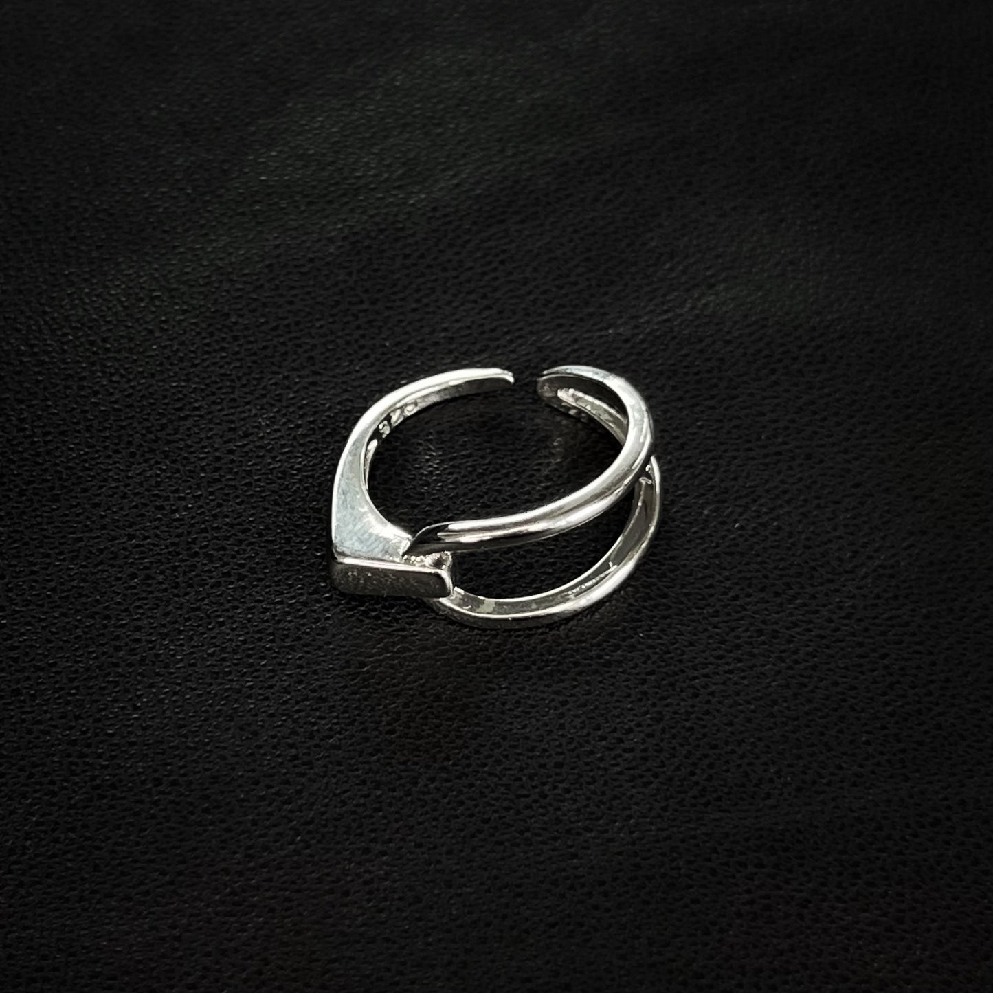 Asymmetry Unisex Silver Ring