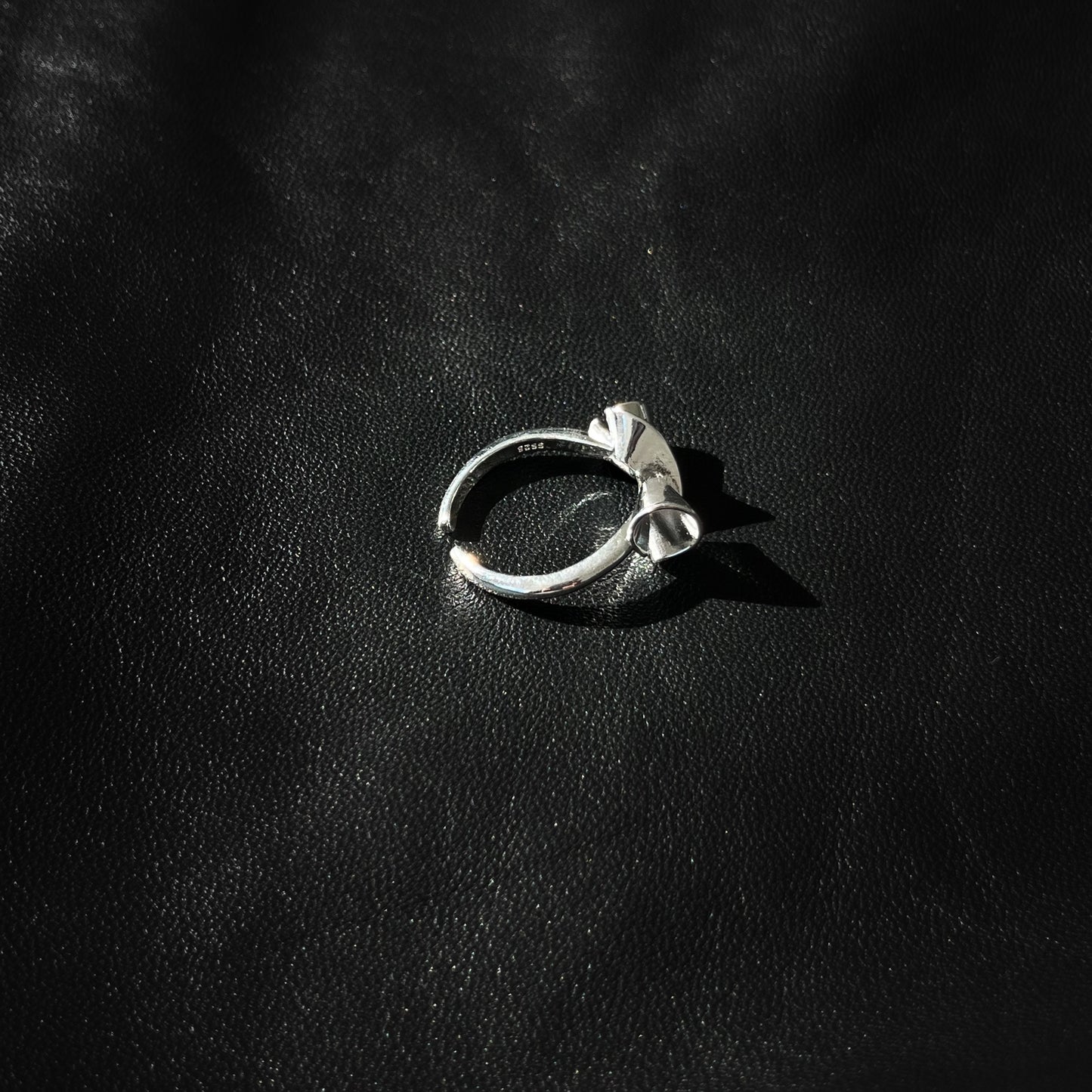 Fluttering Bow Silver Ring