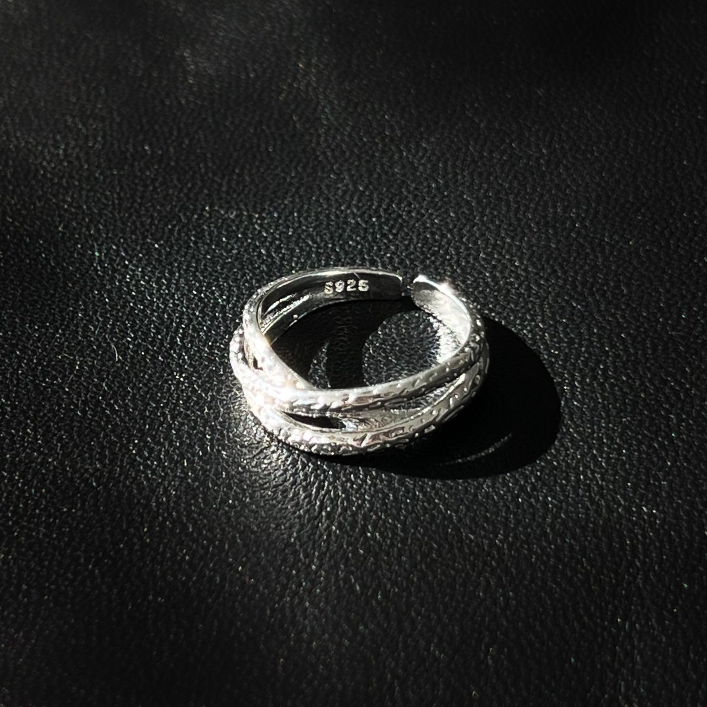 Circles Entwined Unisex Silver Ring