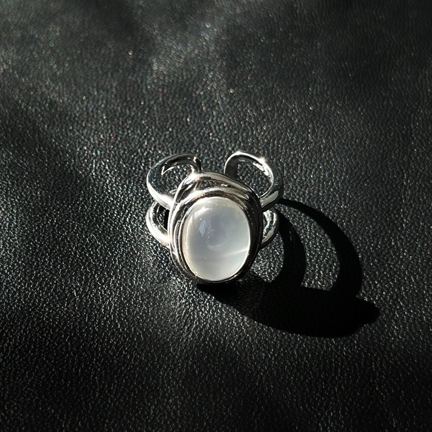 Ethereal Moonstone Unisex Silver Ring