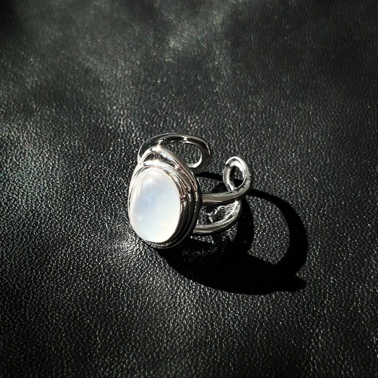 Ethereal Moonstone Unisex Silver Ring