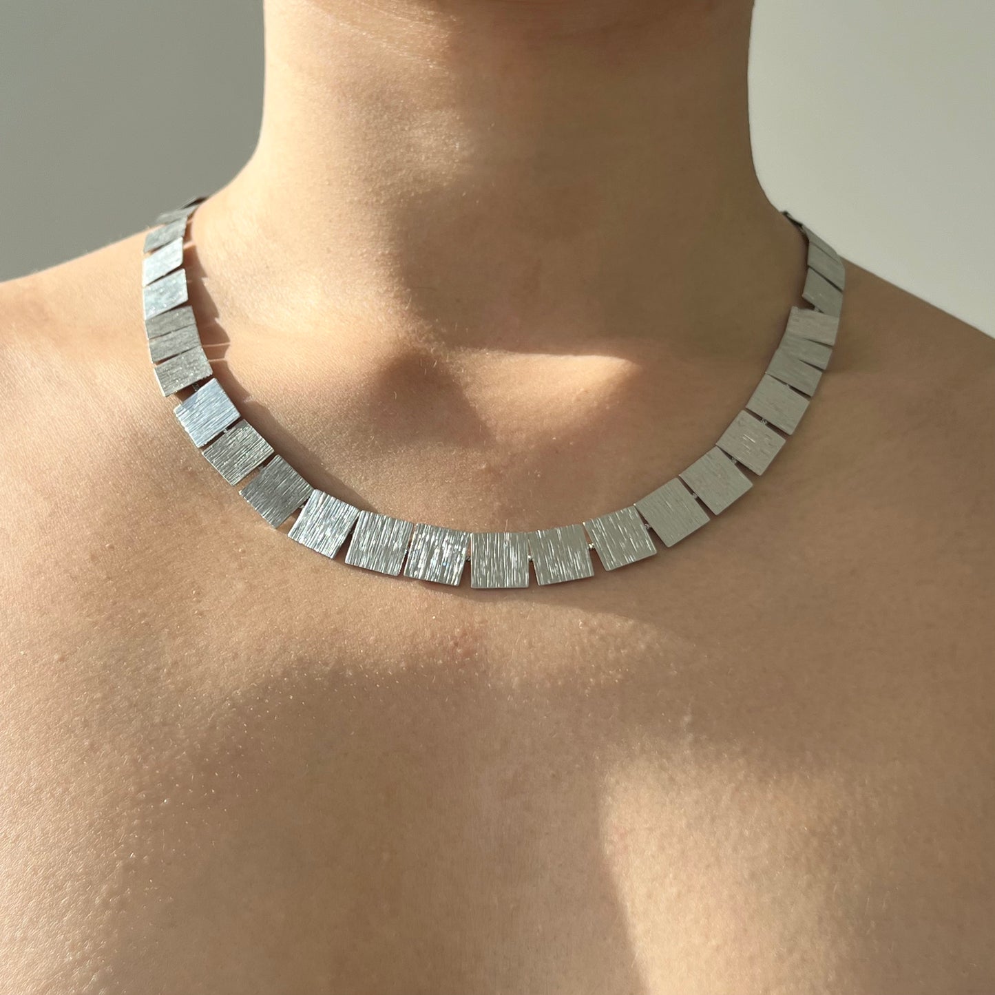 ✦ One-of-a-Kind ✦ Fragments of Square Silver Unisex Necklace