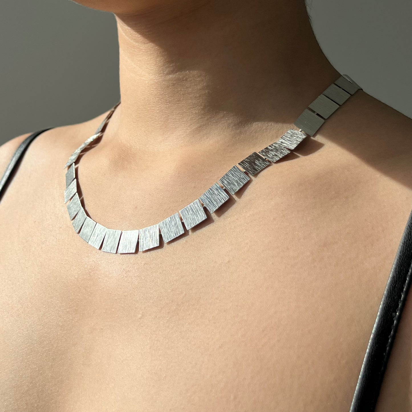 ✦ One-of-a-Kind ✦ Fragments of Square Silver Unisex Necklace