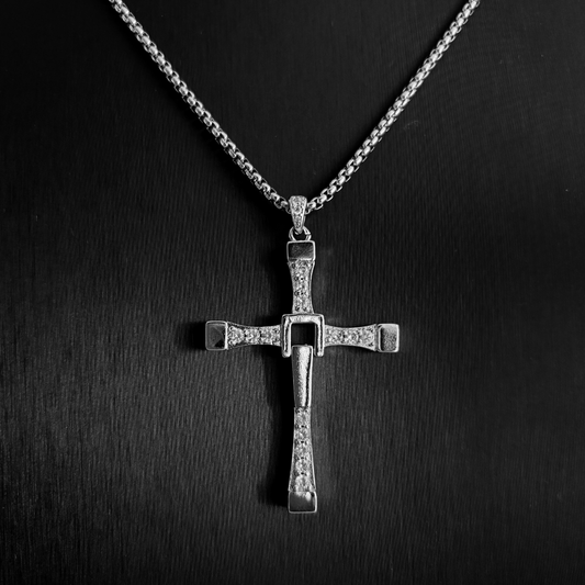 Silver Radiance Cross Necklace