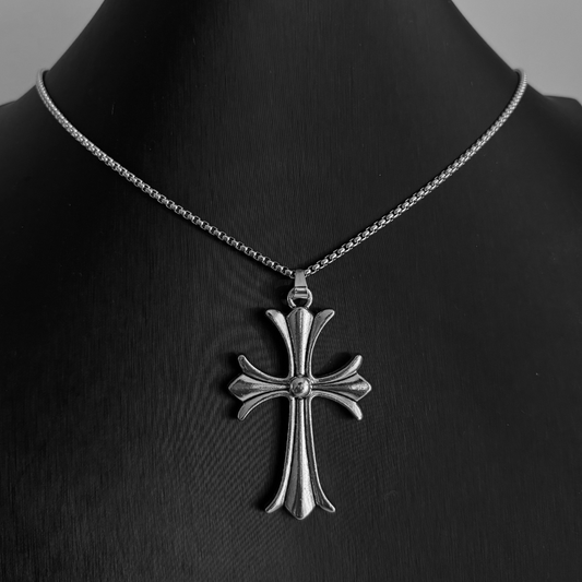 Three Petal Cross Necklace